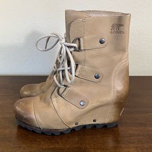Sorel Joan of Arctic Wedge Lace Up Boots Women’s Size 6